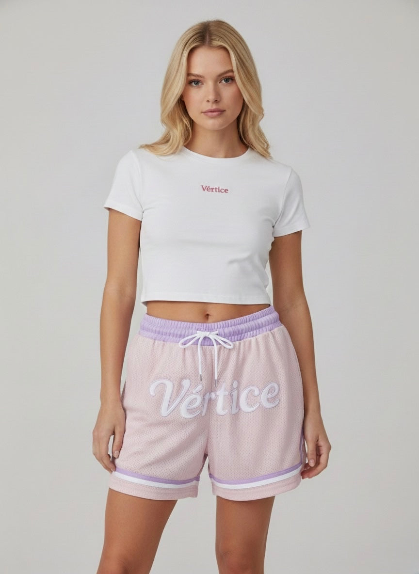 pink women's shorts