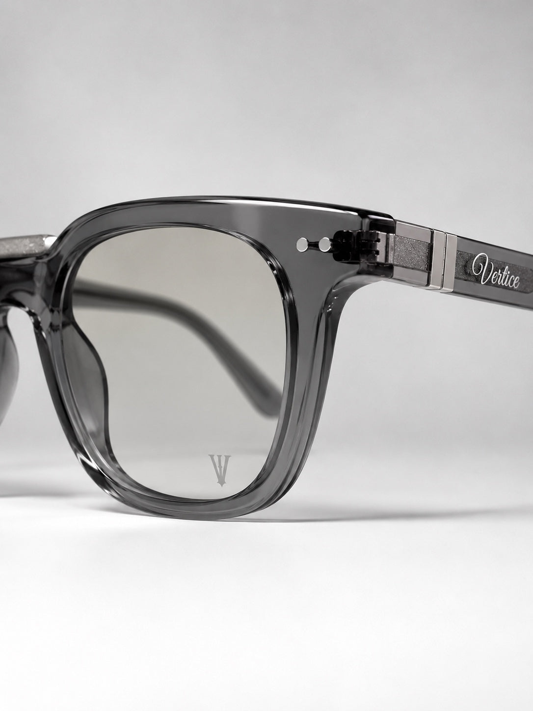 VÉRTICE EYEWEAR 01 - eyewear שקוף לסטייל עם עדשות PC נגד אור כחול